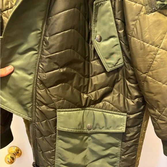 Moschino Green parka with fur trim - Picture 5 of 10